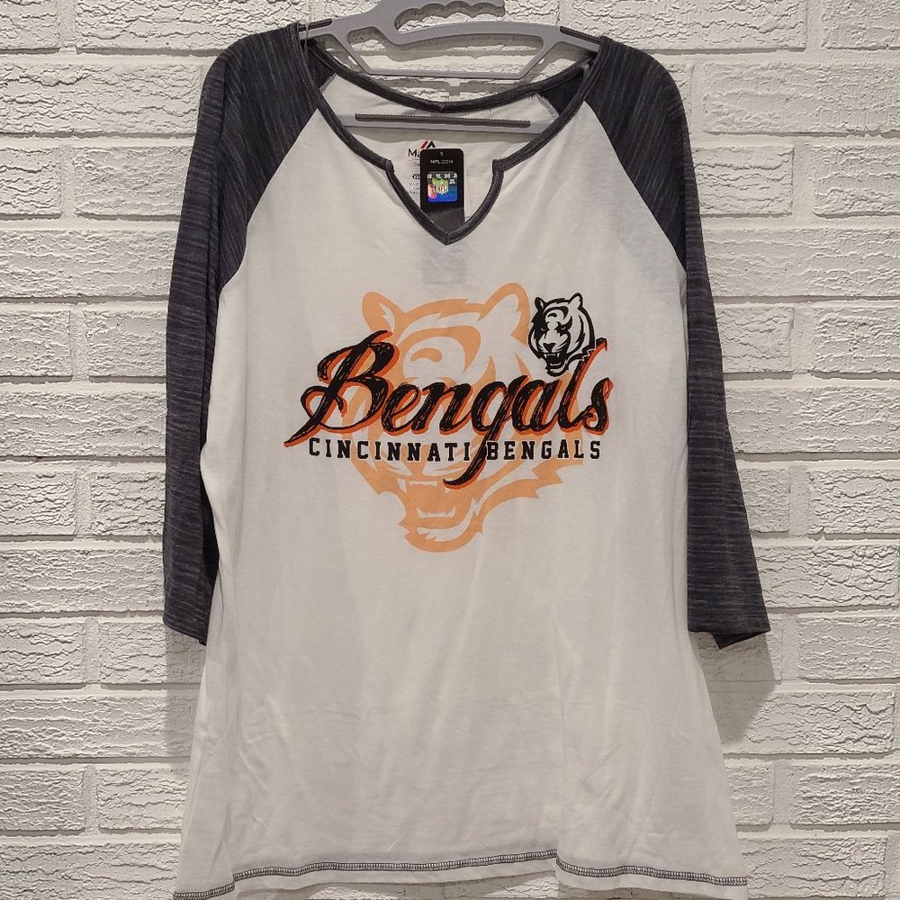 Bengals 3/4 sleeve shirt 2X